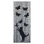 Czarno-szara bambusowa zasłona do drzwi  200x90 cm Cat and Butterfly – Maximex