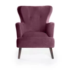 Fioletowy aksamitny fotel typu uszak Noemye – Bonami Selection