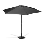 Czarny parasol ogrodowy bez podstawy Bonami Essentials Sun, ø 300 cm