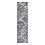 Niebiesko-szary chodnik Flair Rugs Marbled, 80x300 cm