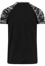 Raglan contrasting t-shirt blk/dark rhinestone