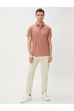 Koton Polo tričko s výstrihom na gombíky slim fit krátky rukáv