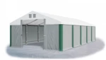 Garážový stan 4x8x2,5m střecha PVC 560g/m2 boky PVC 500g/m2 konstrukce ZIMA Bílá Šedá Zelené
