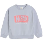 Mikina s nápisem Happy- šedá - 104 GREY