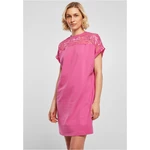 Women's dress with pink lace