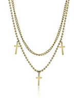 Marc Malone Dvojitý pozlacený náhrdelník Brooke Gold Necklace MCN23106G