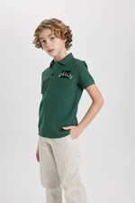 DEFACTO Boy Waffle Short Sleeve Polo T-Shirt