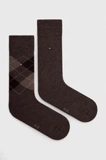 Ponožky Tommy Hilfiger hnědá barva, 100001495