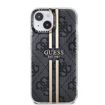 Zadní kryt Guess IML 4G Gold Stripe pro Apple iPhone 15, černá