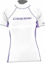 Cressi Rash Guard Lady Short Sleeve Tričko White/Lilac M