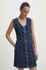 Rifľové šaty Answear Lab mini, áčkový strih