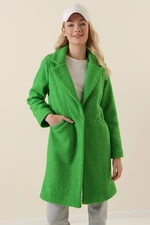Bigdart 9082 Oversized lisovaný kabát - zelený