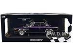 1973 BMW 3.0 CSL Black with Red and Blue Stripes Limited Edition to 444 pieces Worldwide 1/18 Diecast Model Car by Minichamps