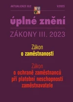 Aktualizace III/2 2023 Zákon o zaměstnanosti - Zákon o ochraně zaměstnanců při platební neschopnosti zaměstnavatele