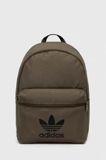 Ruksak adidas Originals zelená farba, veľký, s potlačou