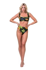 Women's swimsuit Nebbia High-energy retro bikini - top 553 jungle green S