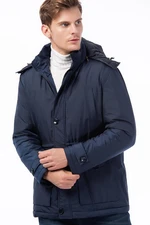 M8624 DEWBERRY MEN'S COAT-PLAIN NAVY BLUE