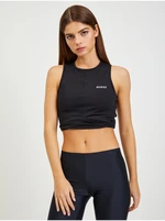 Čierny dámsky športový crop top Guess Coline