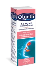 OLYNTH 0,5 mg/ml nosní sprej, roztok pro léčbu rýmy u dětí od 2 let, 10 ml