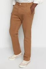 Trendyol Plus Size Camel Men's Regular Fit Comfortable Trousers.