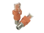 10Pcs RJ45 Male Plug to F TV Female Jack RF Adapter Connector Coaxial Barrel Coupler High Quanlity