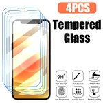 4PCS Tempered Glass for iPhone 11 Pro XR X XS Max Screen Protector on for iPhone 11 8 Plus 7 6 6S SE 2020 Protective Glass