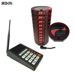 200M distance restaurant server pager wireless calling system keyboard transmitter signal receivers for kitchen counter