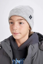 DEFACTO Boy's Woven Label Knitted Beret