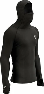 Compressport 3D Thermo UltraLight Racing Hoodie Black XL Koszulka do biegania z długim rękawem