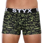 Žlto-čierne pánske boxerky Styx Fyzika