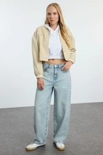 Trendyol Light Blue More Sustainable High Waist Barrel Baggy Jeans