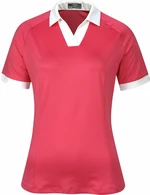 Callaway Womens Short Sleeve V-Placket Colourblock Fruit Dove M Polo-Shirt