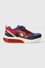 Dětské sneakers boty Geox x Marvel, CIBERDRON červená barva