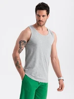 Ombre Men's BASIC cotton tank top - grey melange