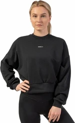 Nebbia Loose Fit Sweatshirt "Feeling Good" Black XS-S Sudadera fitness