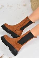 Dámske semišové čižmy Fox Shoes Tan