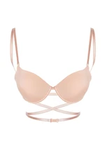 Trendyol Premium Skin Polyamide Covered Low-cut Knitted Bra with 4 Different Usage Rope Straps