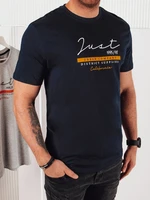 Men's T-shirt with print, dark blue Dstreet