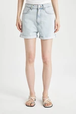 DEFACTO Mom Fit Jean High waist Folded Leg Short