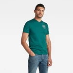 G-STAR T-shirt - Back logo slim in t green