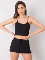 RUE PARIS čierny crop top