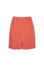 Tommy Hilfiger Krátke nohavice - TENCEL PLEATED PULL ON SHORT oranžové