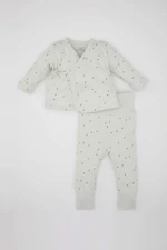 DEFACTO Baby Boy Star Patterned Waffle 2 Piece Set