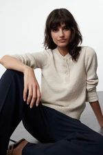 Trendyol Stone Soft Textured Basic Knitwear Sweater