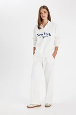 DEFACTO Wide Leg Pocket Basic Plain Wide Leg Sweatpants