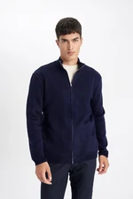 DEFACTO Comfort Fit Stand Collar Cardigan