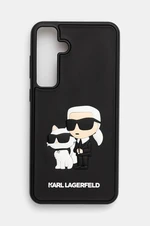 Obal na telefon Karl Lagerfeld S24+ S926 černá barva, KLHCS24M3DRKCNK