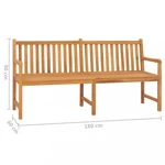 Zahradní lavice masivní teak Dekorhome 180 cm