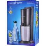 Sodastream sóda Crystal 2.0 čierna, strieborná sodovkovač, vr. 1 sklenenej nádoby, a 1 CO2 nádoba