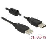 Delock #####USB-Kabel USB 2.0 #####USB-A Stecker, #####USB-A Stecker 50.00 cm čierna s feritovým jadrom